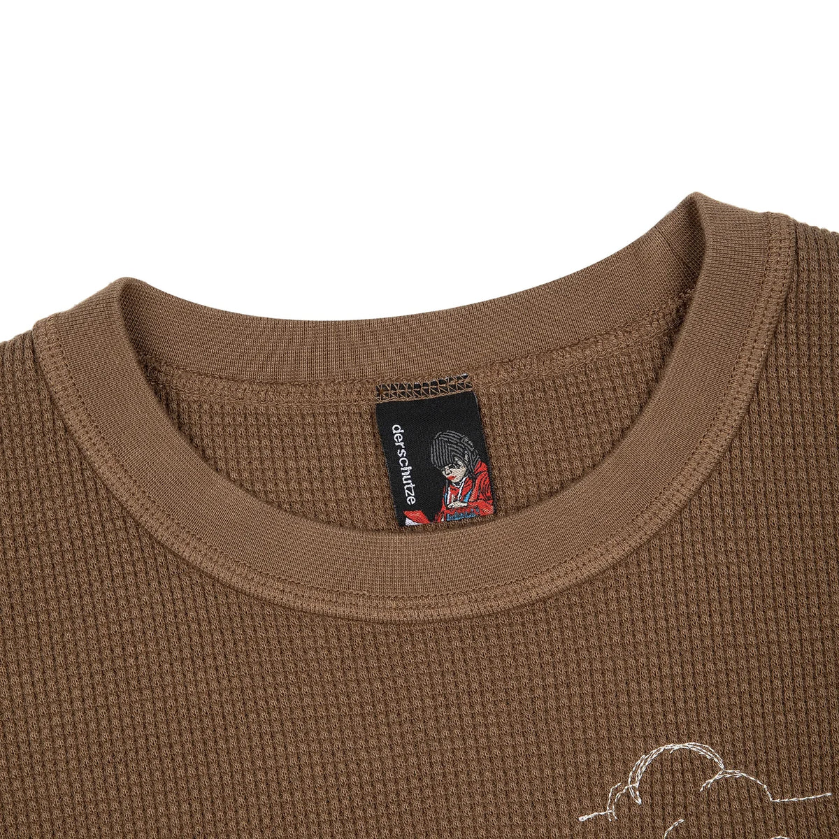 Derschutze "aziza" waffle T Shirt brown