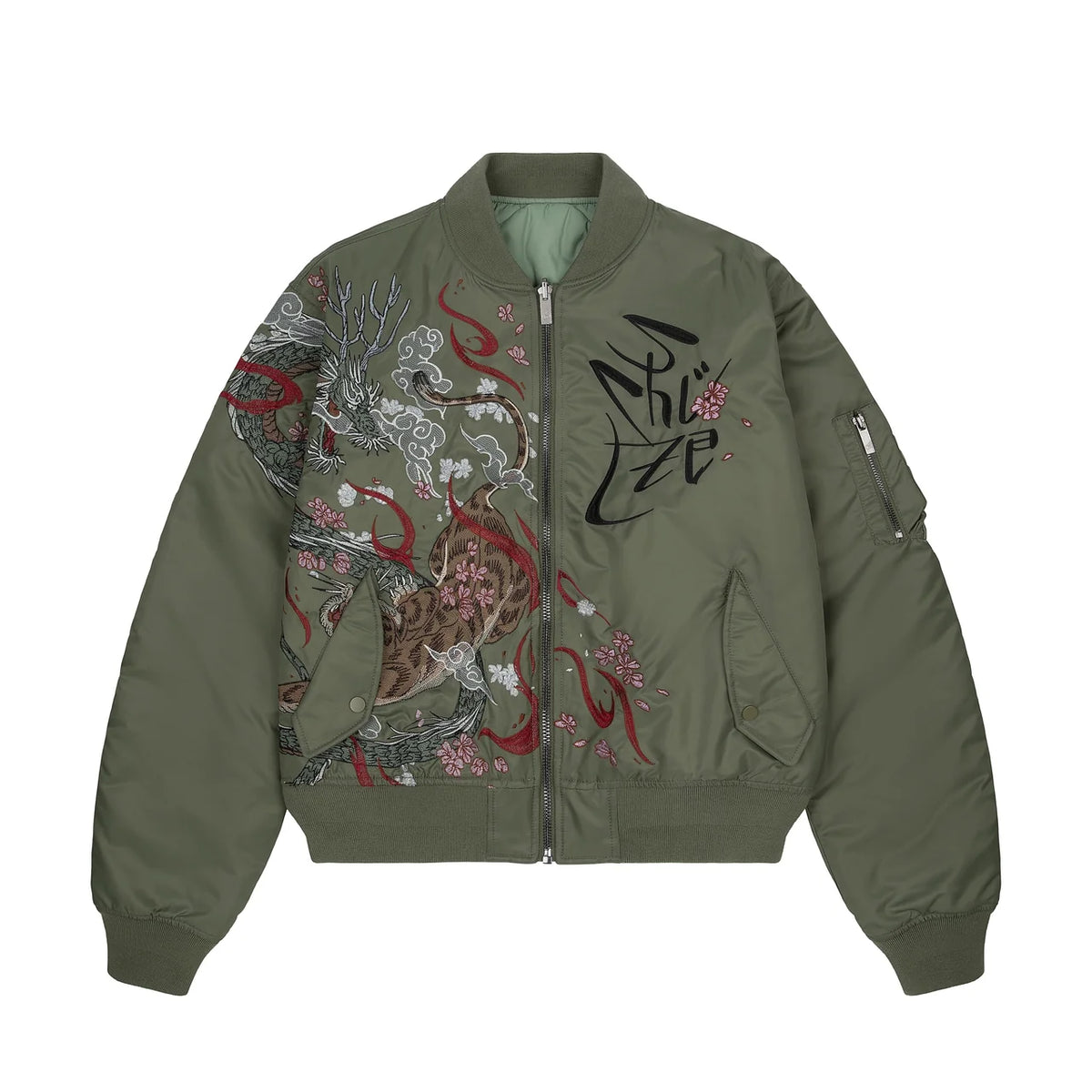Derschutze "yakuza v2" bomber Jacket dark green