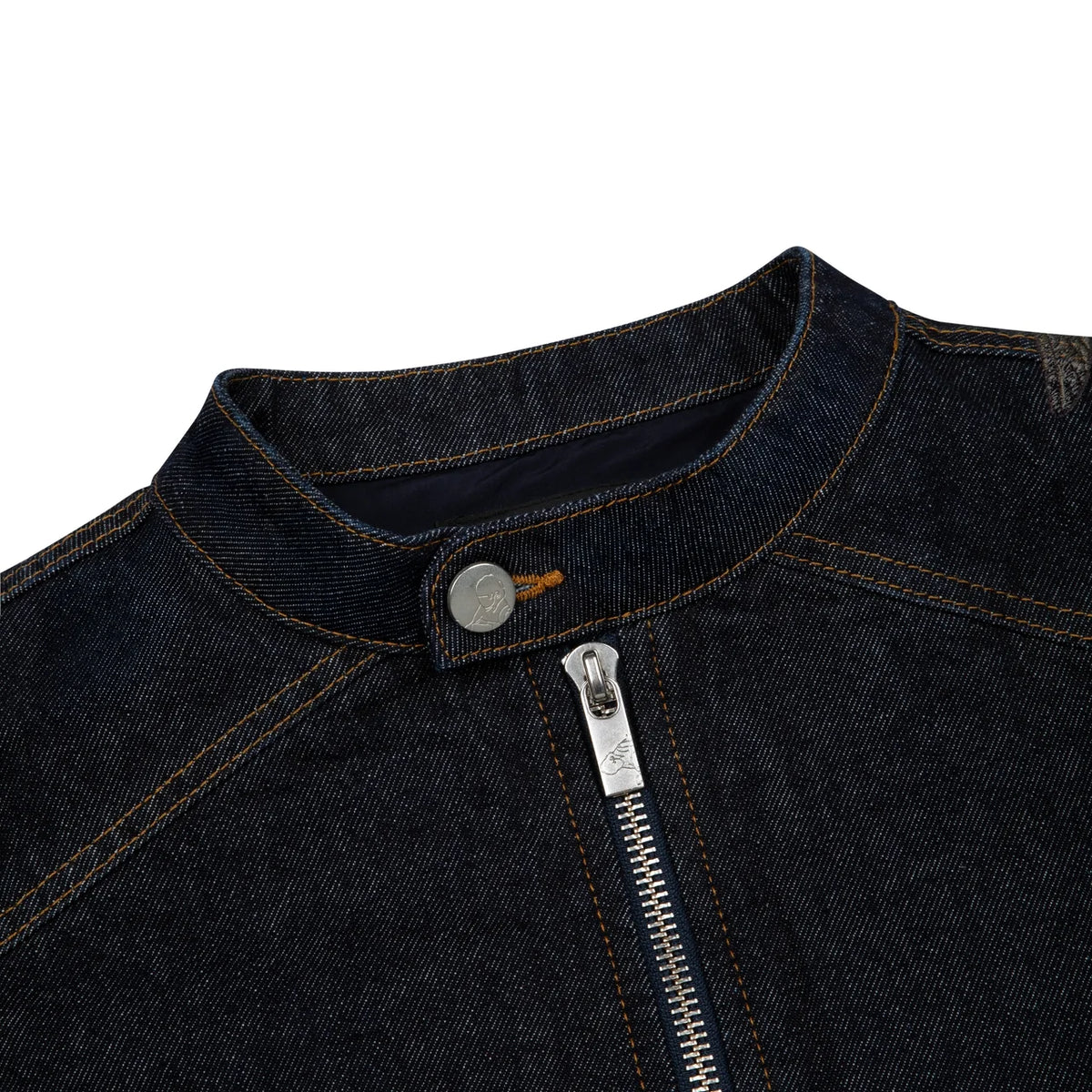Derschutze "hellboy" indigo raw denim Biker jacket