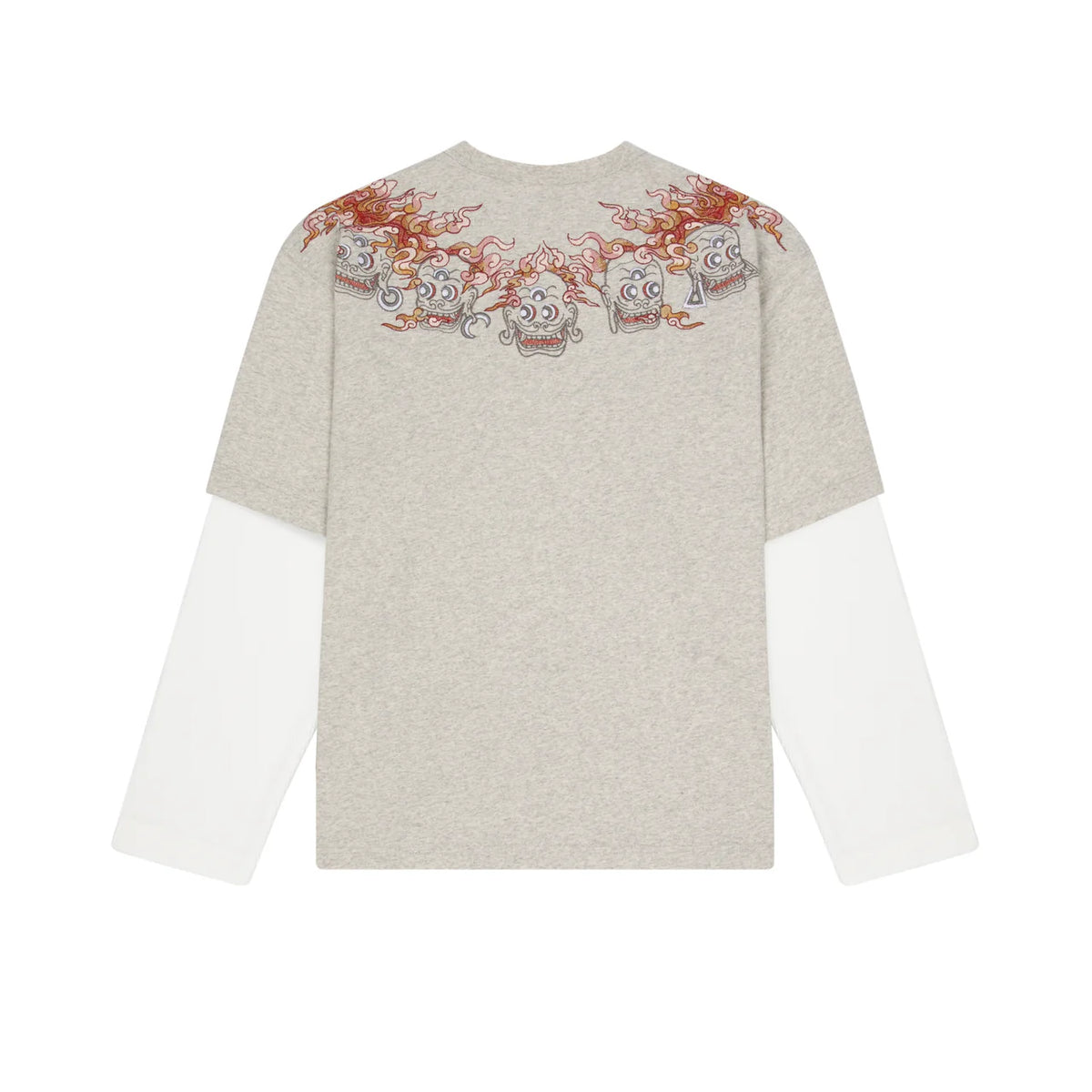 Derschutze "lotus v2" layered Longsleeve grey melange