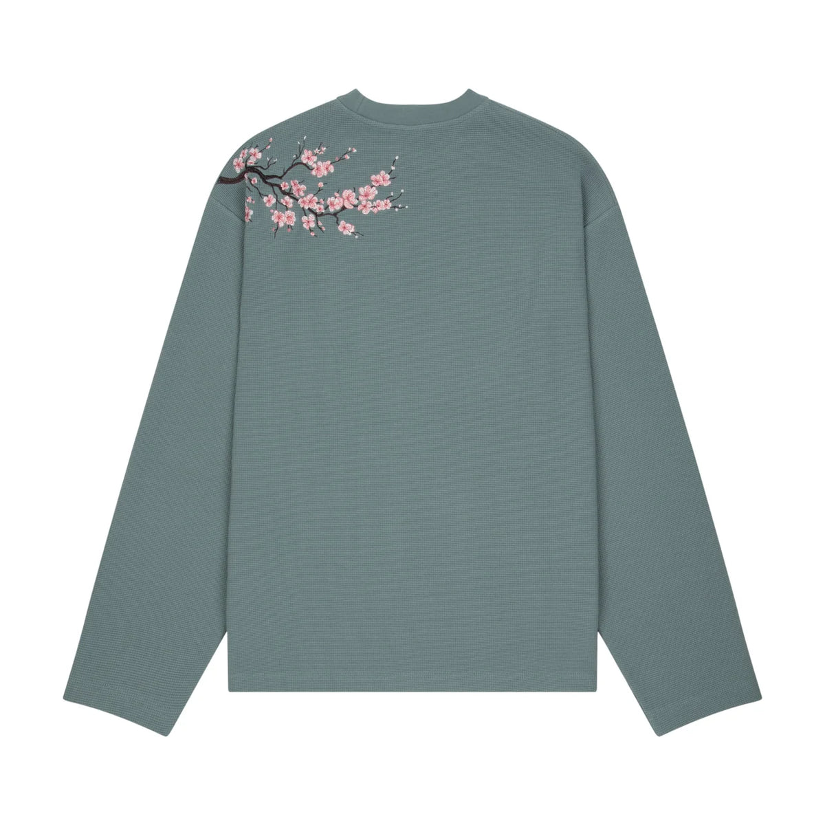 Derschutze "blossom" waffle Longsleeve blue