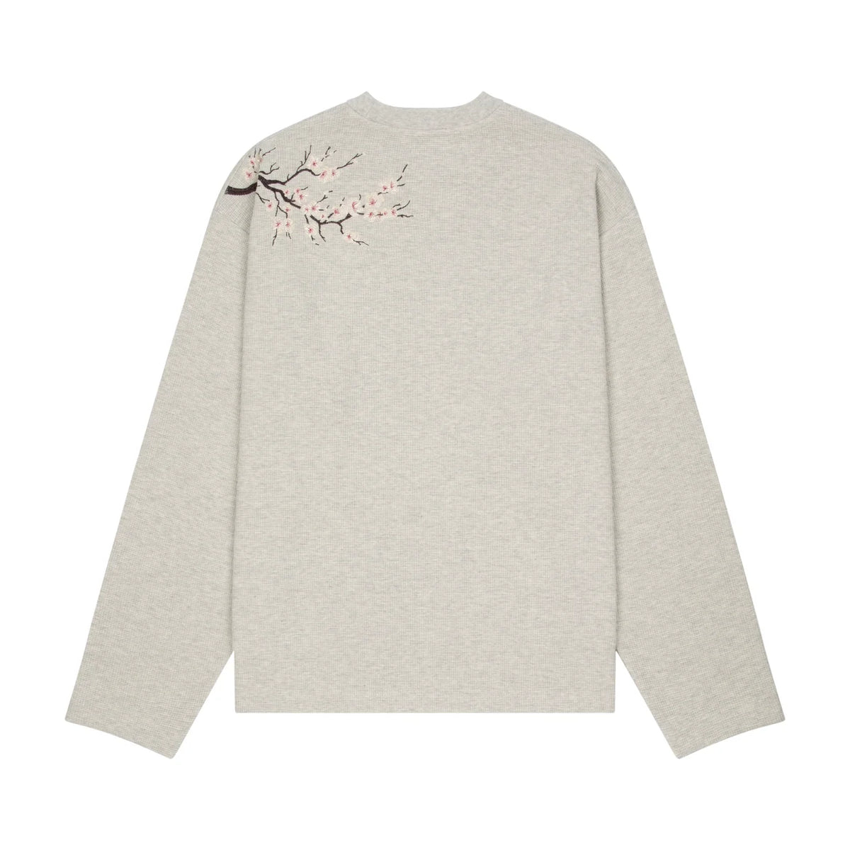 Derschutze "blossom" waffle Longsleeve grey melange