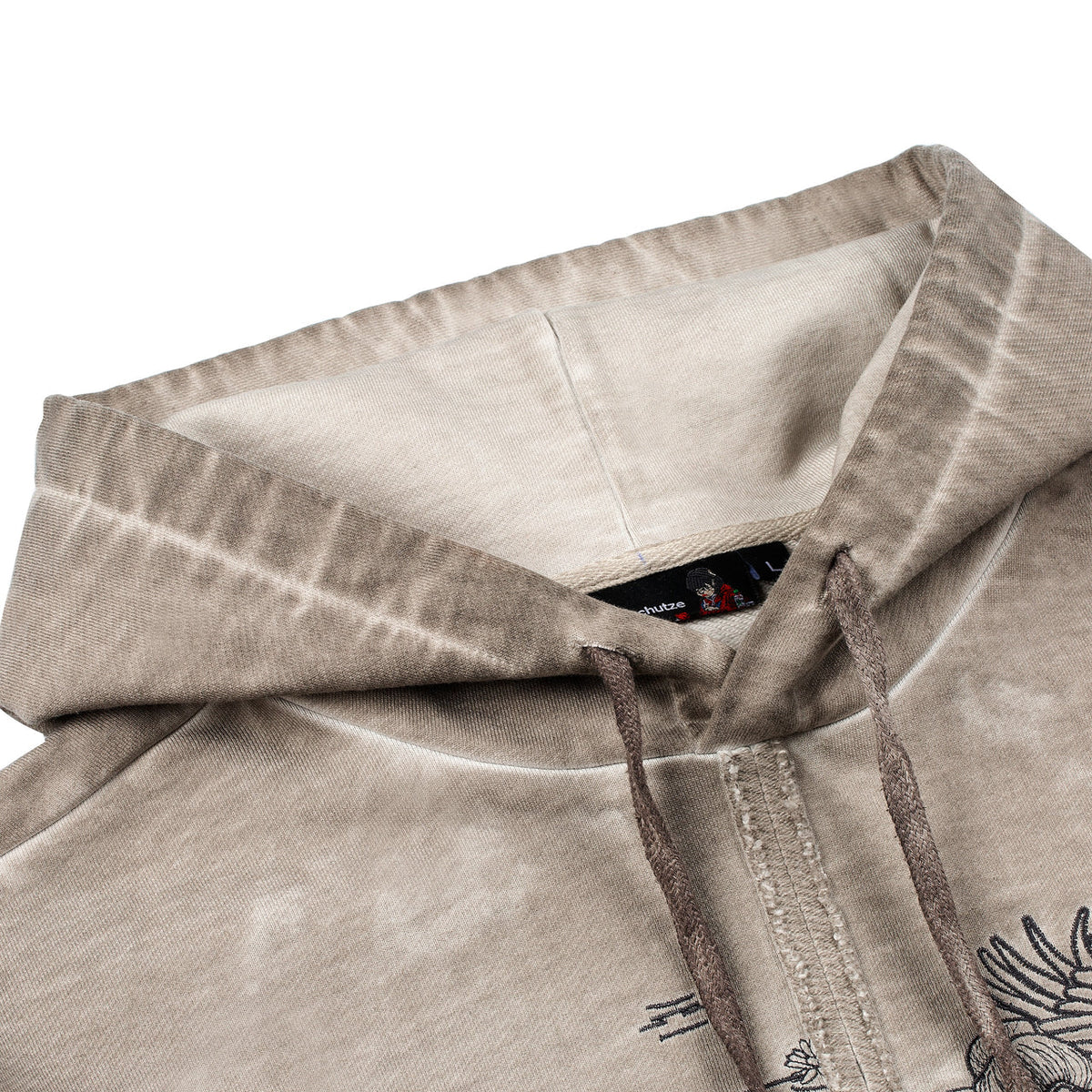 Derschutze "sashiko v2" Hoodie light grey