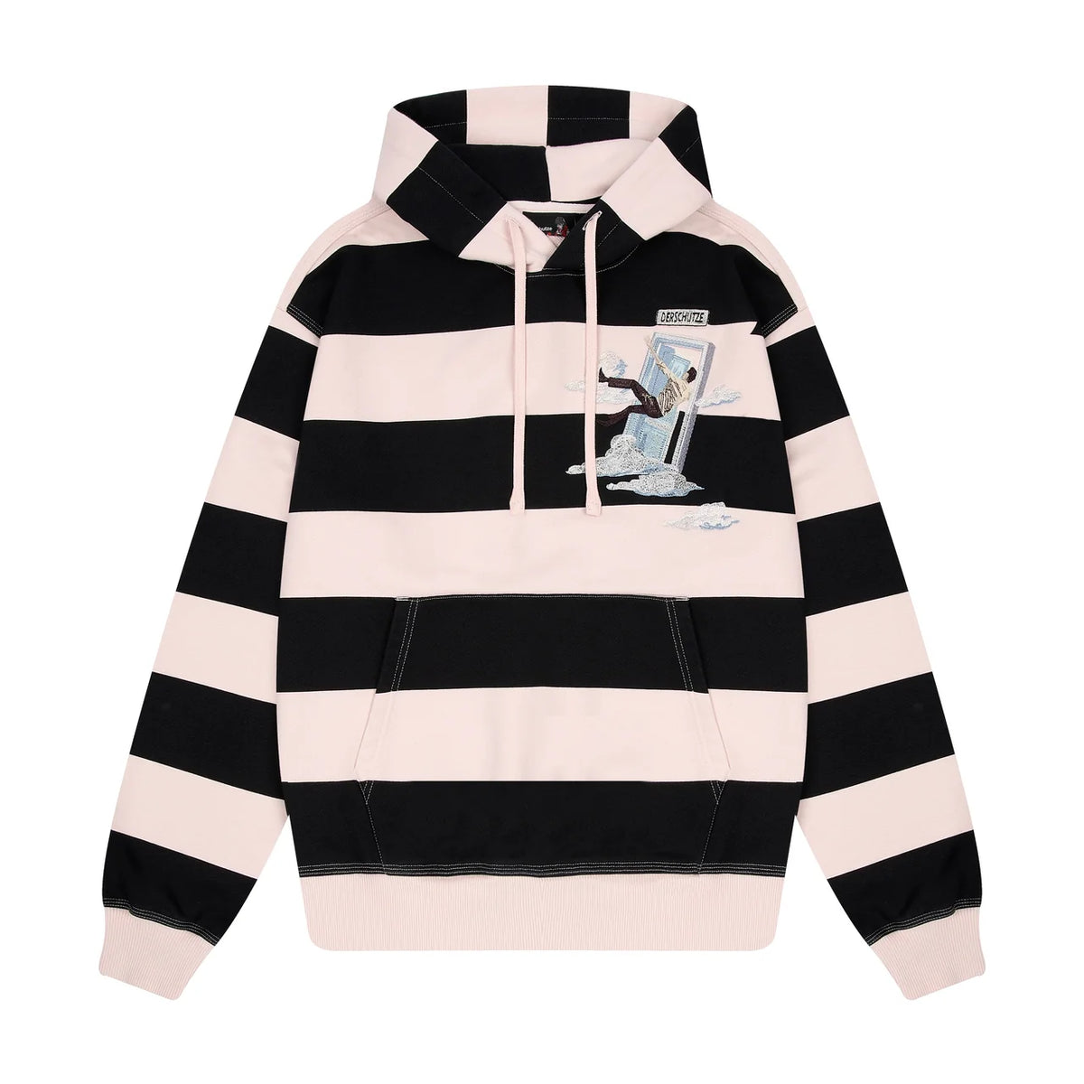 Derschutze "on air" pink-purple striped Hoodie