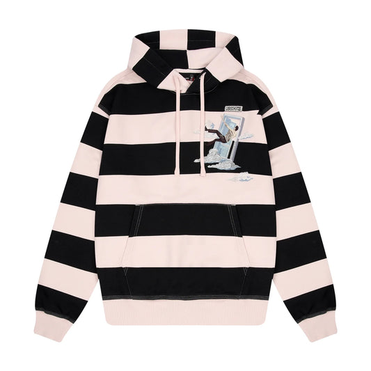 Derschutze "on air" pink-purple striped Hoodie