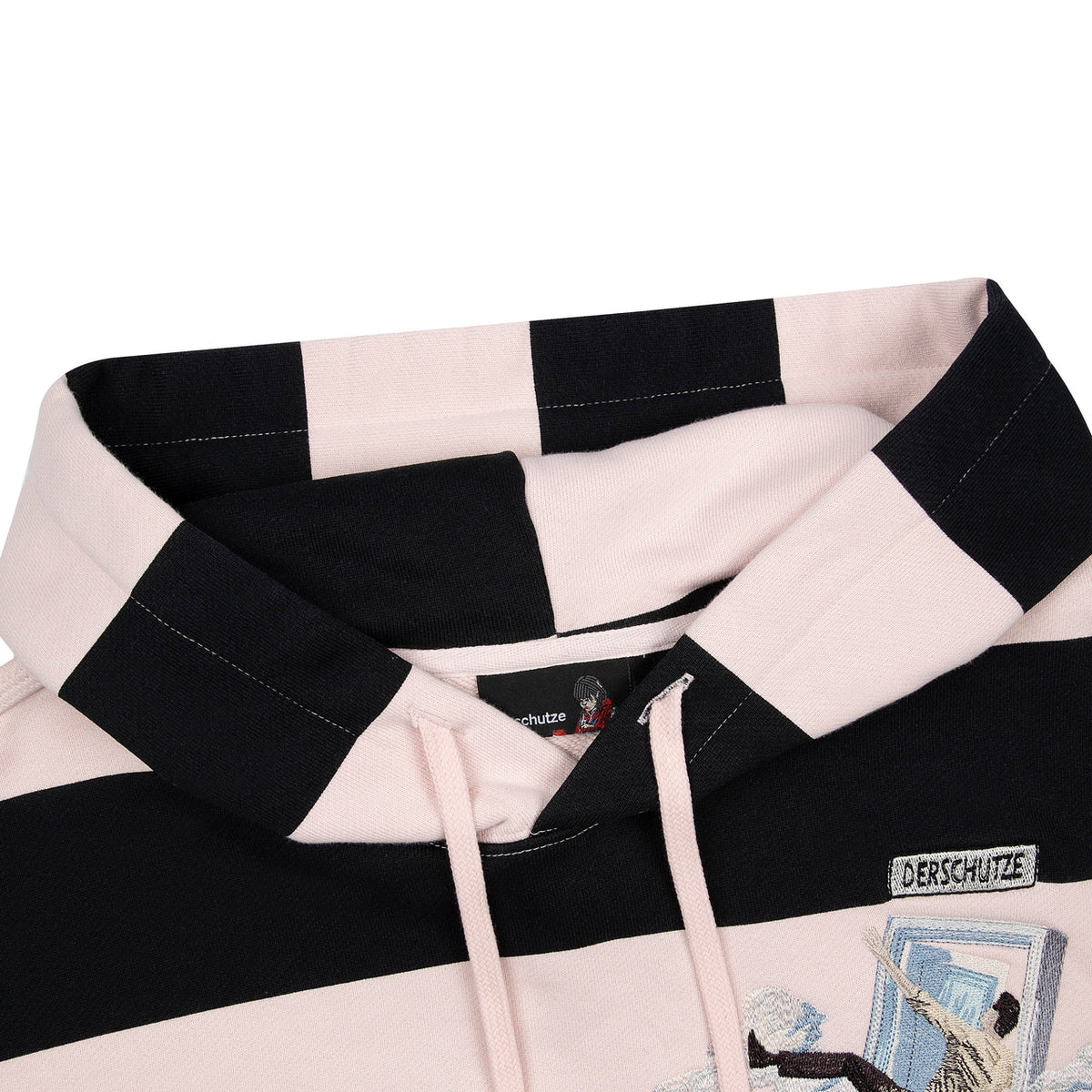 Derschutze "on air" pink-purple striped Hoodie