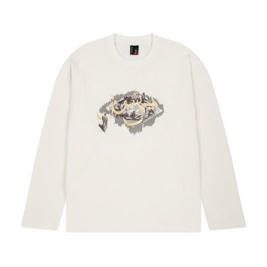 Derschutze "aziza" waffle Longsleeve off white