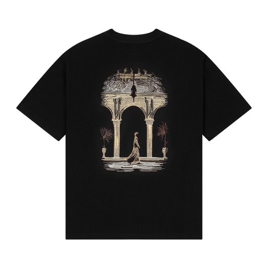 Derschutze "aziza" waffle T Shirt black