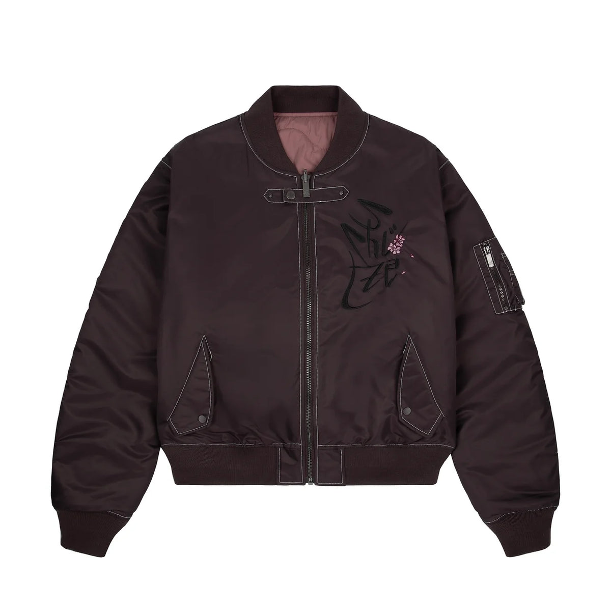 Derschutze "yakuza v2" bomber Jacket deep plum