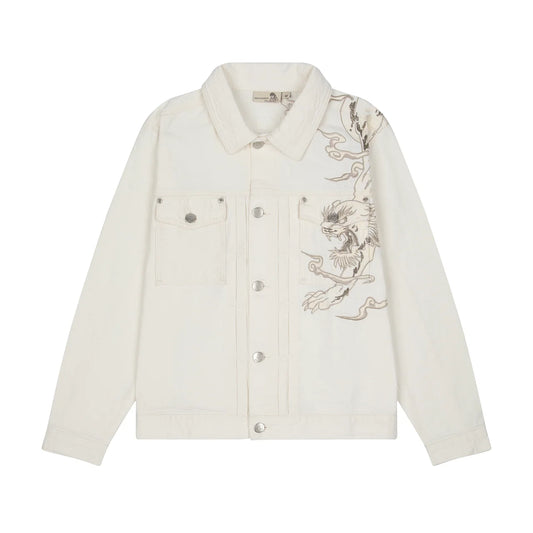 Derschutze "yakuza" denim Jacket off white