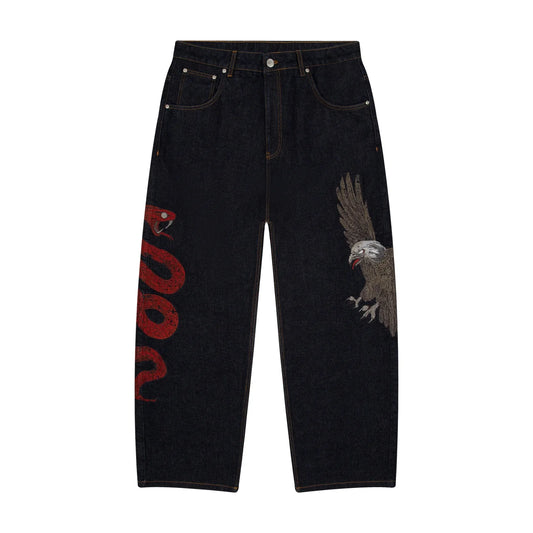 Derschutze "hellboy" indigo raw Denim 02