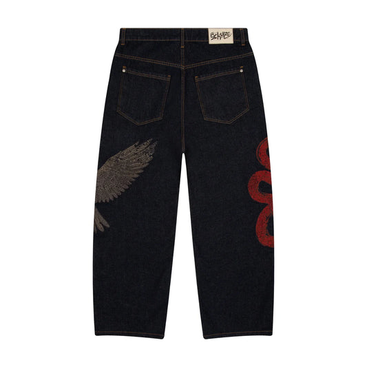 Derschutze "hellboy" indigo raw Denim 02