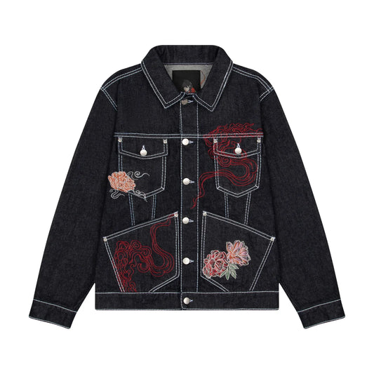 Derschutze "lotus v2" indigo raw denim Jacket