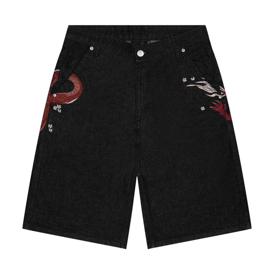 Derschutze "yakuza" black raw Jorts