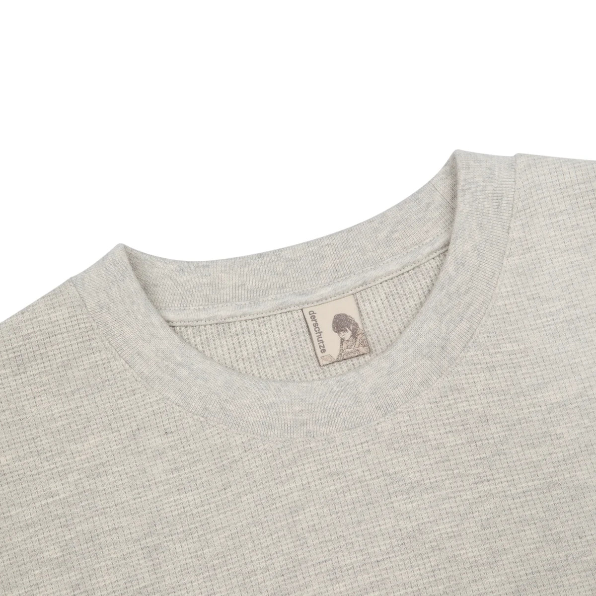 Derschutze "blossom" waffle Longsleeve grey melange
