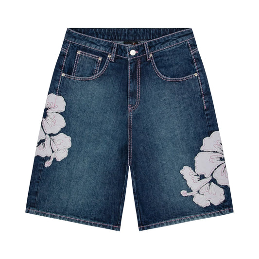 Derschutze "summer break" indigo washed Jorts