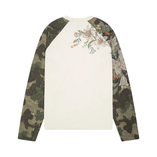 Derschutze "after us" camo Longsleeve off white